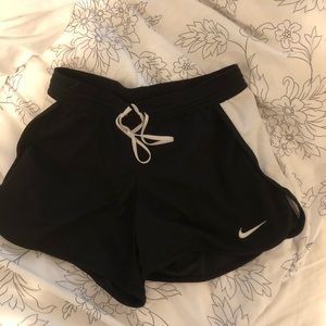 Nike drawstring black athletic shorts womens s